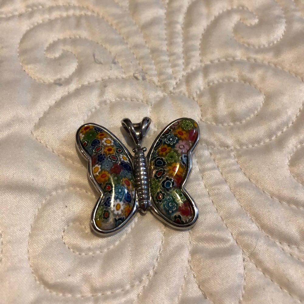 Enforce multicolor butterfly charm